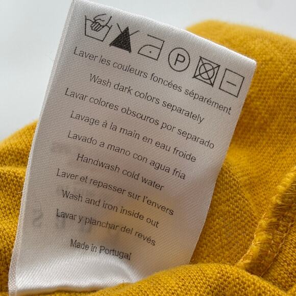 Sandro Paris Yellow The Losers Texas Linen Short Sleeve T-Shirt - Picture 9 of 9